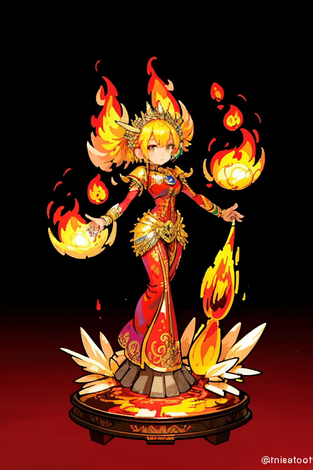 (Intense fire blazing in a wax sculpture), (Mesmerizing masterpiece of molten wax), (Best quality firewax with intricate details), (Glowing wax sculpture under dim lights), (Close-up of melted wax with vivid colors), (Firewax artist skillfully crafting intricate designs), (Firewax sculpture illuminated by the intensity of the flames), (Realistic and lifelike firewax figurines), (Firewax artwork with dynamic texture and depth), (Masterpiece firewax sculpture radiating warmth and charm), (Ultra-detailed firewax creation with perfect form), (High-resolution and vivid illustration