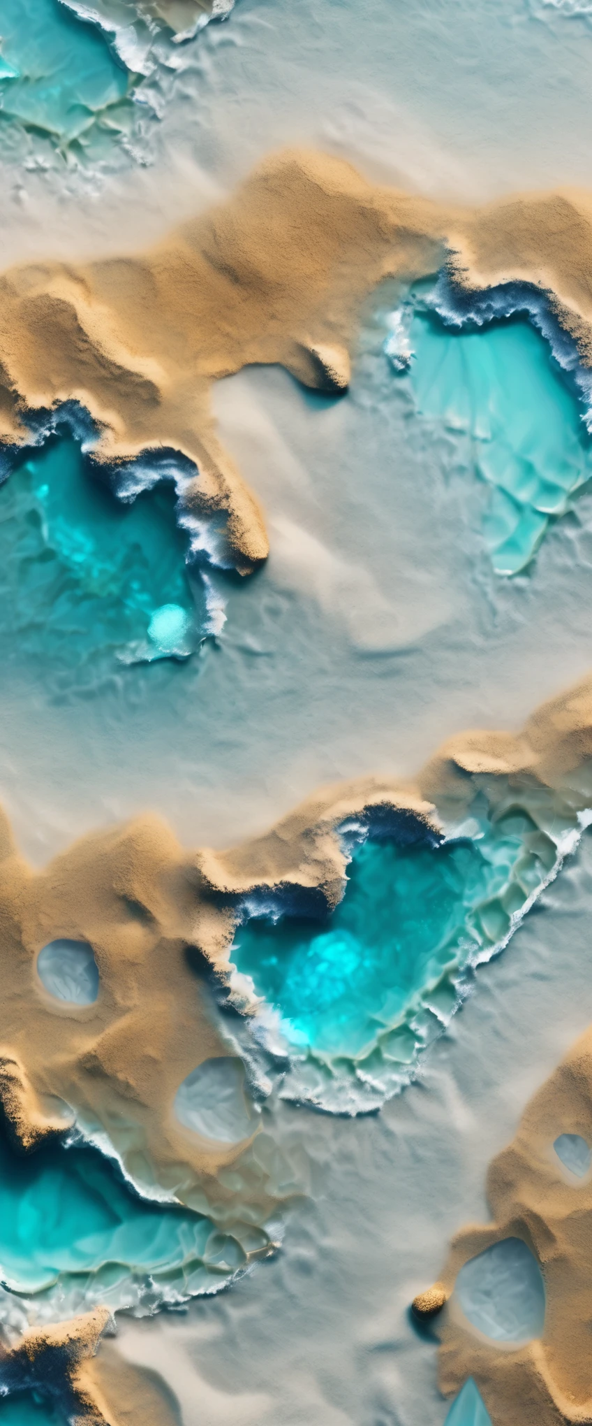 (8k wallpaper, .original, realistic:1.25) ,( shiny surface,, highest quality, ultra high resolution, Depth of the bounds written, color difference, caustics, special light) ,Iridescent style,(dreamy romantic work:1.5),Bright style,Crystal clear stone,heart shaped stone,sandy beach,light shines,Light of the sun,