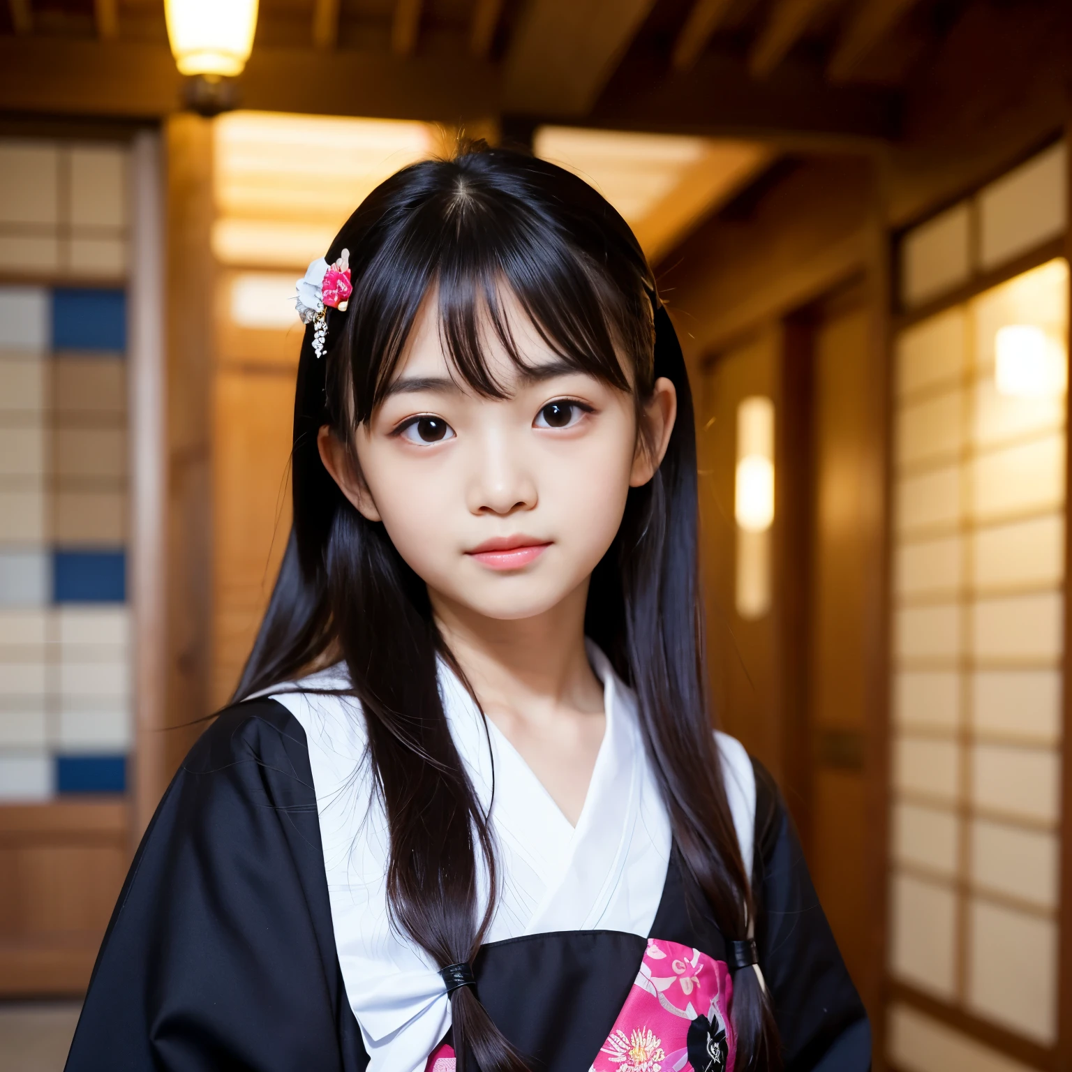 Best-quality, Masterpiece, Ultra-High-Resolution, (Photorealistic:1.4), Raw-Photo, 1girl, 12-years-old, the most famous Japanese idol, wearing long-dress with cute-design, ((extremely cute face like the most popular Japanese idol, extremely childish-face, ((extremely beautiful big-black-eyes)), extremely cute hairstyle, extremely beautiful hair, extremely beautiful skins)), extremely beautiful long-eyelashes, extremely beautiful lips, dynamic-pose