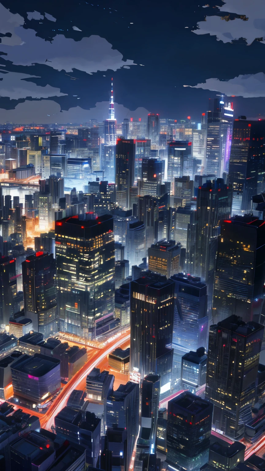 cityscape at night with skyscrapers and a lot of lights, modern tokyo, HD anime city landscape, Tokyo anime scene, new tokyo background, Tokyo city, beautiful cityscape, Tokyo futuristic clean, Japanese city at night, cityscape at night, city night, new tokyo, new tokyo, amazing wallpapers, Such, Tokyo Night, high-rise business district, new tokyo