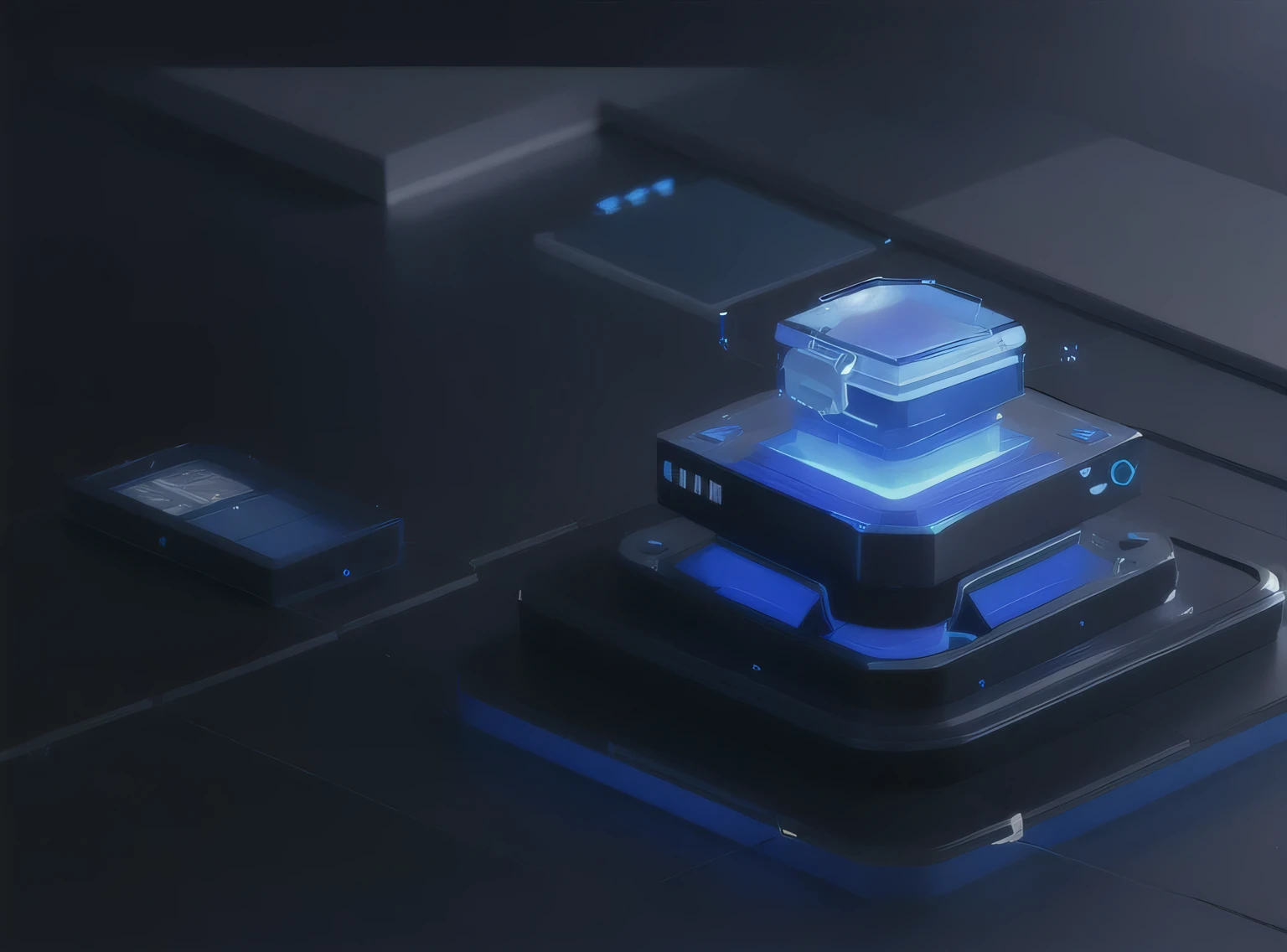 Stereoscopic icon, blue and white, transparent frosted glass texture, white background, isometric 3D, c4d, 3D, Octane rendering, industrial style glass texture three-dimensional effect, high resolution, increased details, detail enhancement, brightness, transparency, marketing cloud, sales cloud, customer service cloud,