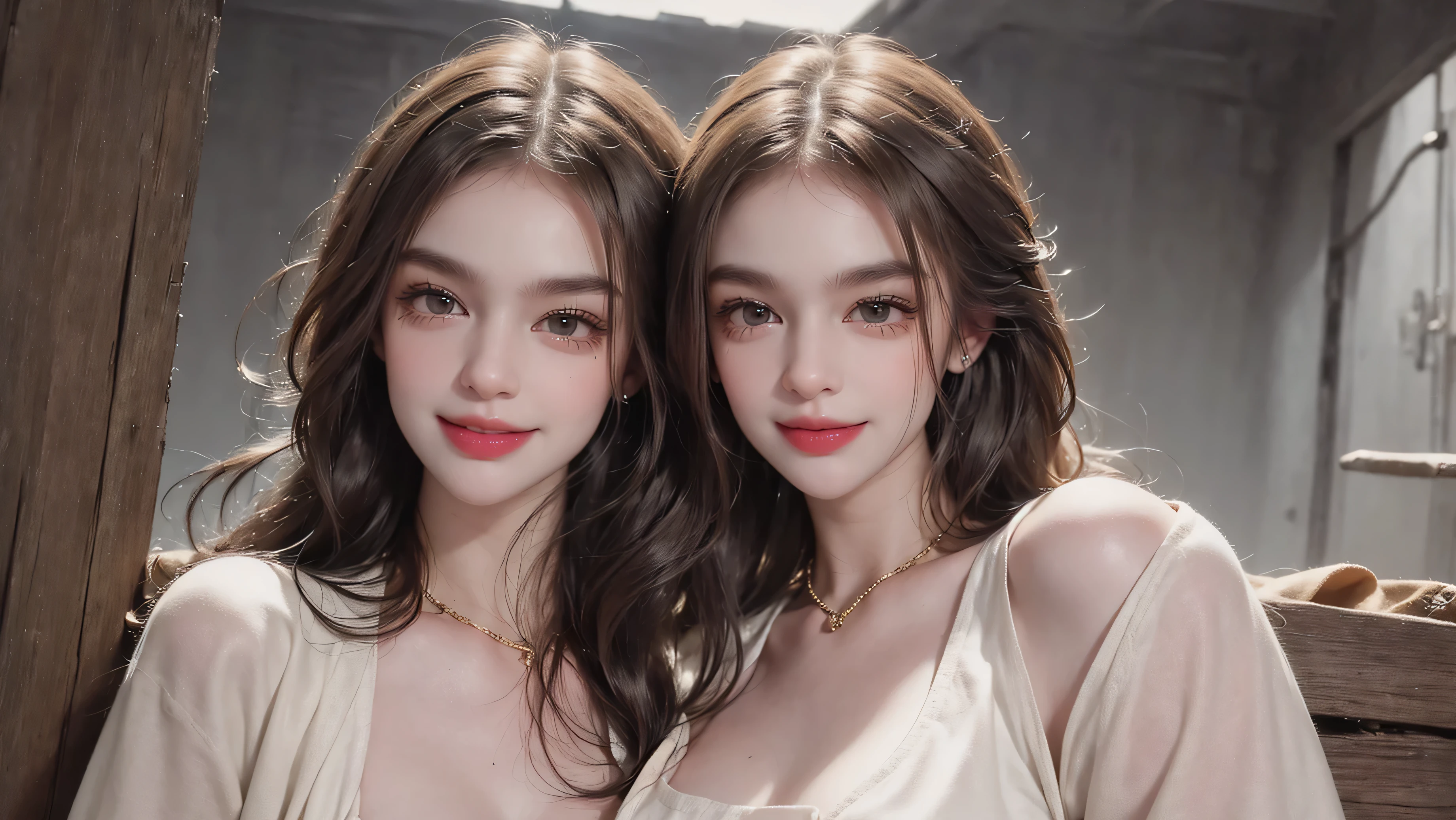 outdoor、Light brown hair、smile、