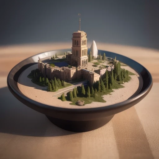 3598年Mars realistic model, (bifurcation, original photo, best quality, masterpiece:1.4),SteampunkCyberpunk6820 City,(CyberpunkMars light:1.3), Mars (related to land),(in a:1.3),Isometric, small nature, landscape on foundation,landscape,