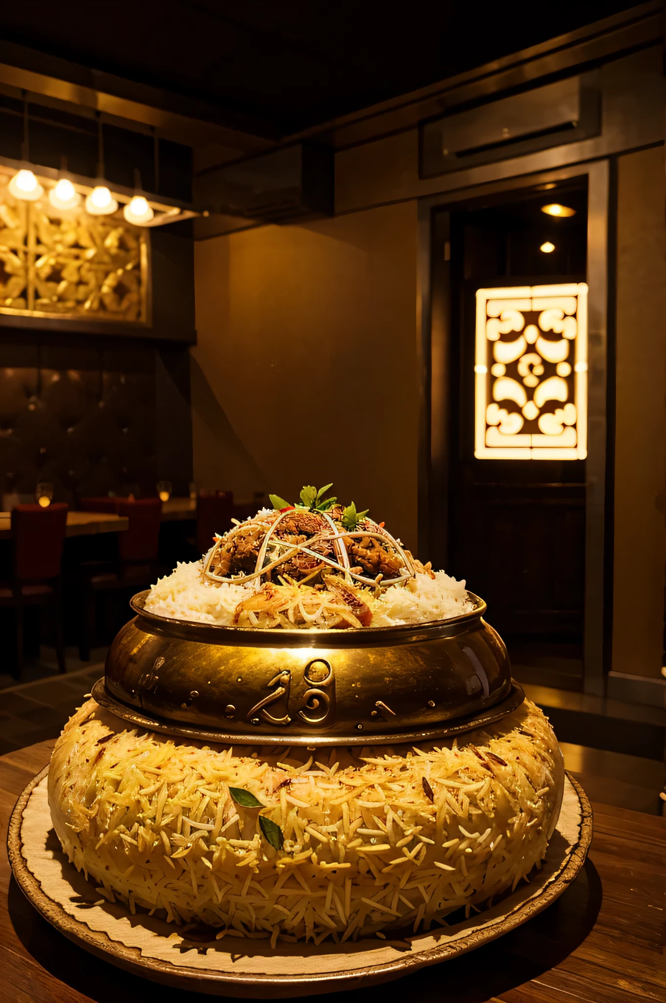 a logo for a restaurant royal biryani