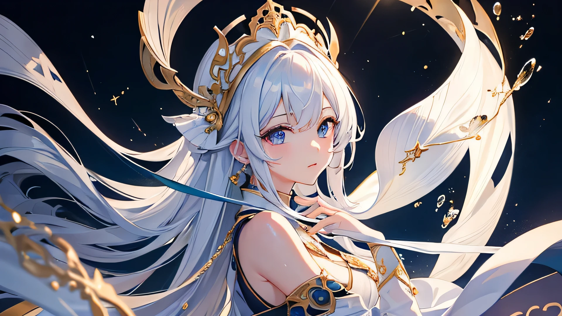 high resolution,masterpiece,ultra high resolution,highest quality,god holy,,holy,god,sister,cool,grow,gloss,beautiful,beautiful,cool,Beauty,Super Beauty,vivid,delicate,Hair color is gold,Wind,白Light,Light,White Hole