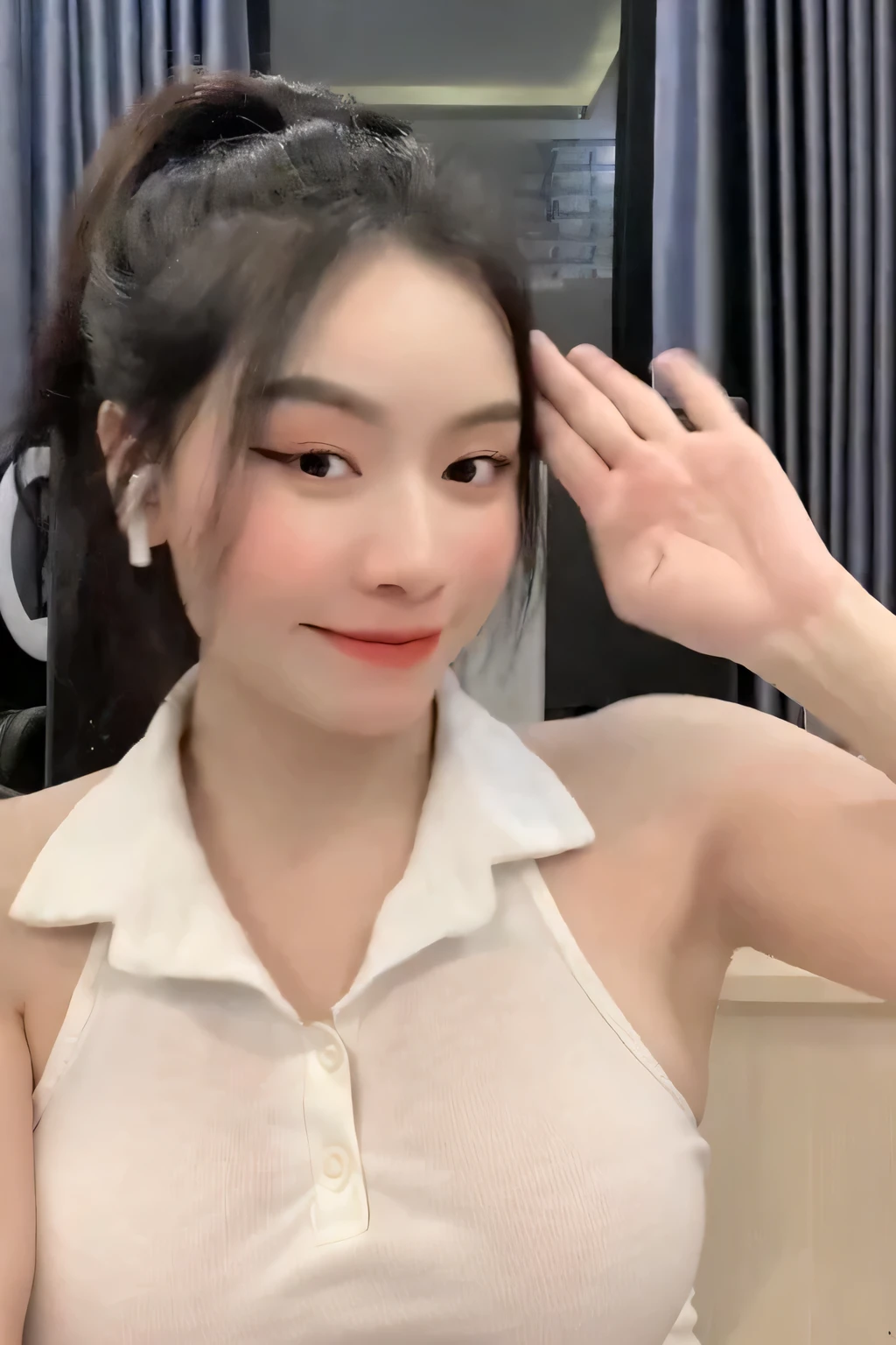 Female body, nsfw, gigantic breasts, plump, (nude, sexy), beautiful skin, ((topless, shirtless)), ((breasts out)), transparent, transparent clothes, transparent attire, (huge breasts:1.3)