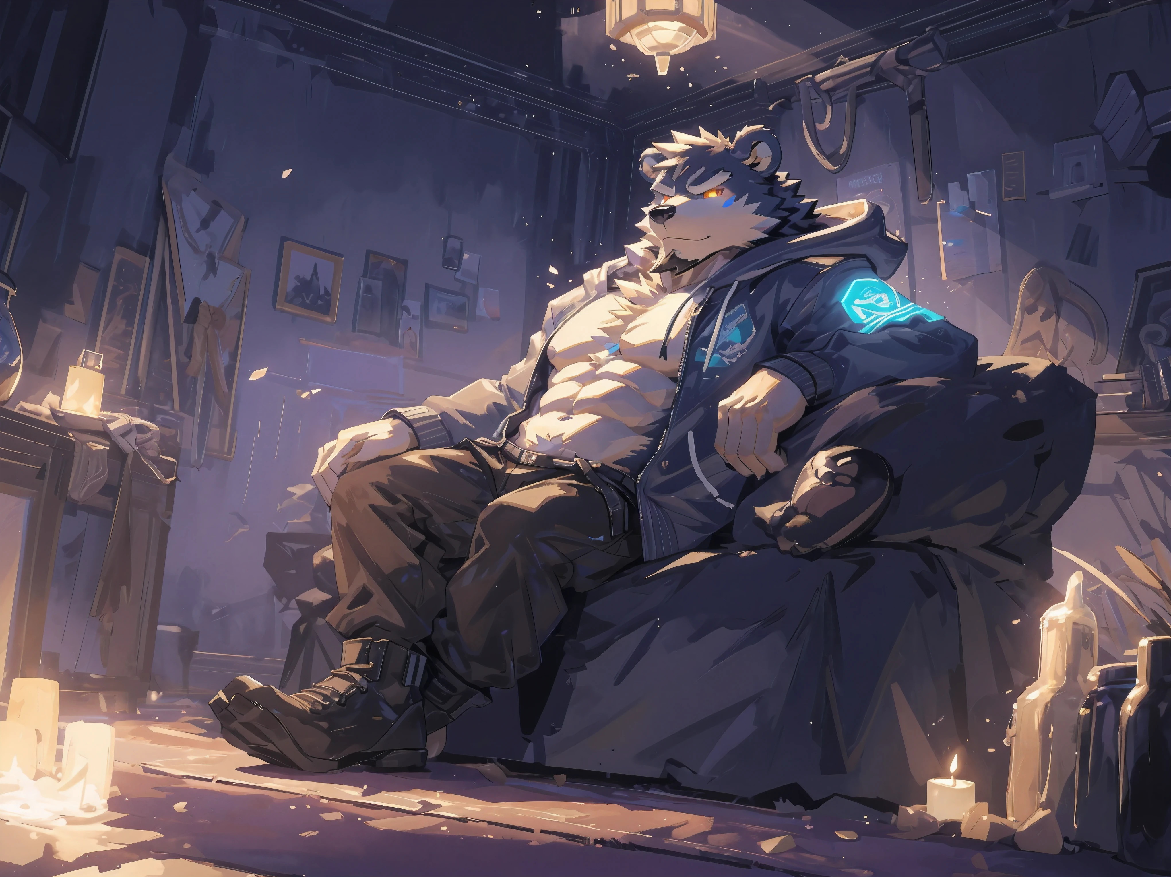 (((Barefoot furry character, full body, cinematic setting, furry male))) (((Lumberjack))), rottweiler, black fur, plantigrade, wearing ankle jeans, wearing red plaid flannel shirt, wearing spats on feet, ((hypnotised)), ((green glowing eyes)), (drooling), sitting in the woods, natural light, forest background, nice detailed feet paws, in pleasure state, hard penis exposed, playing with penis. BREAK, detailed background, 8K, (masterpiece:1.5), intricate details, highly detailed, extreme detail, octane render, fine art, best quality, highres, (detailed face:1.5), ((full_body)), UHD, (((perfect hands))), (((correct anatomy))).