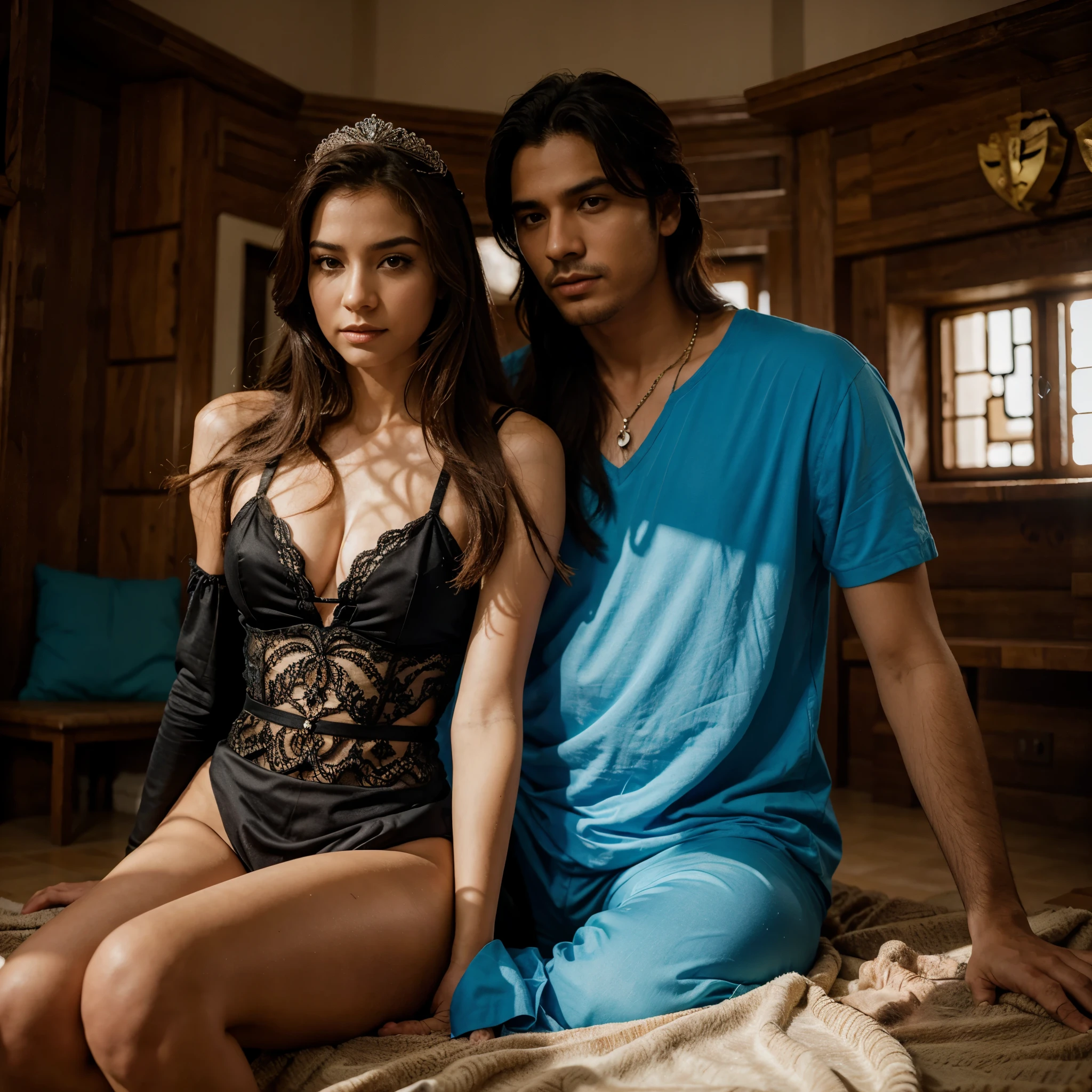 un rey lobo y su princesa loba
