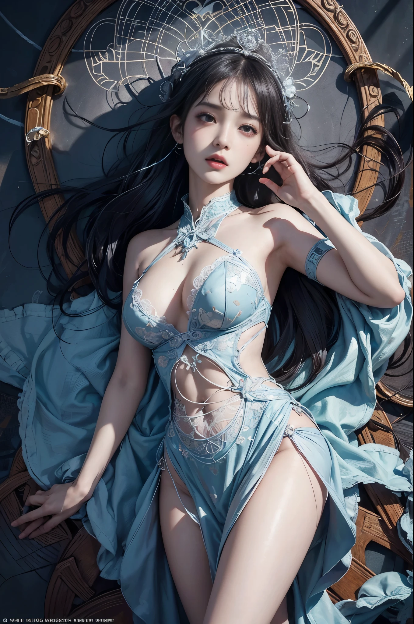 official art, unity 8k wallpaper,Lace panties, ultra detailed, beautiful and aesthetic, masterpiece, best quality, (zentangle, mandala, tangle, entangle), (fractal art:1.3) , 1girl, extremely detailed, dynamic angle, cowboyshot, the most beautiful form of chaos, elegant, a brutalist designed, vivid colours, romanticism, by james jean, roby dwi antono, ross tran, francis bacon, michal mraz, adrian ghenie, petra cortright, gerhard richter, takato yamamoto, ashley wood, atmospheric, ecstasy of musical notes, streaming musical notes visible