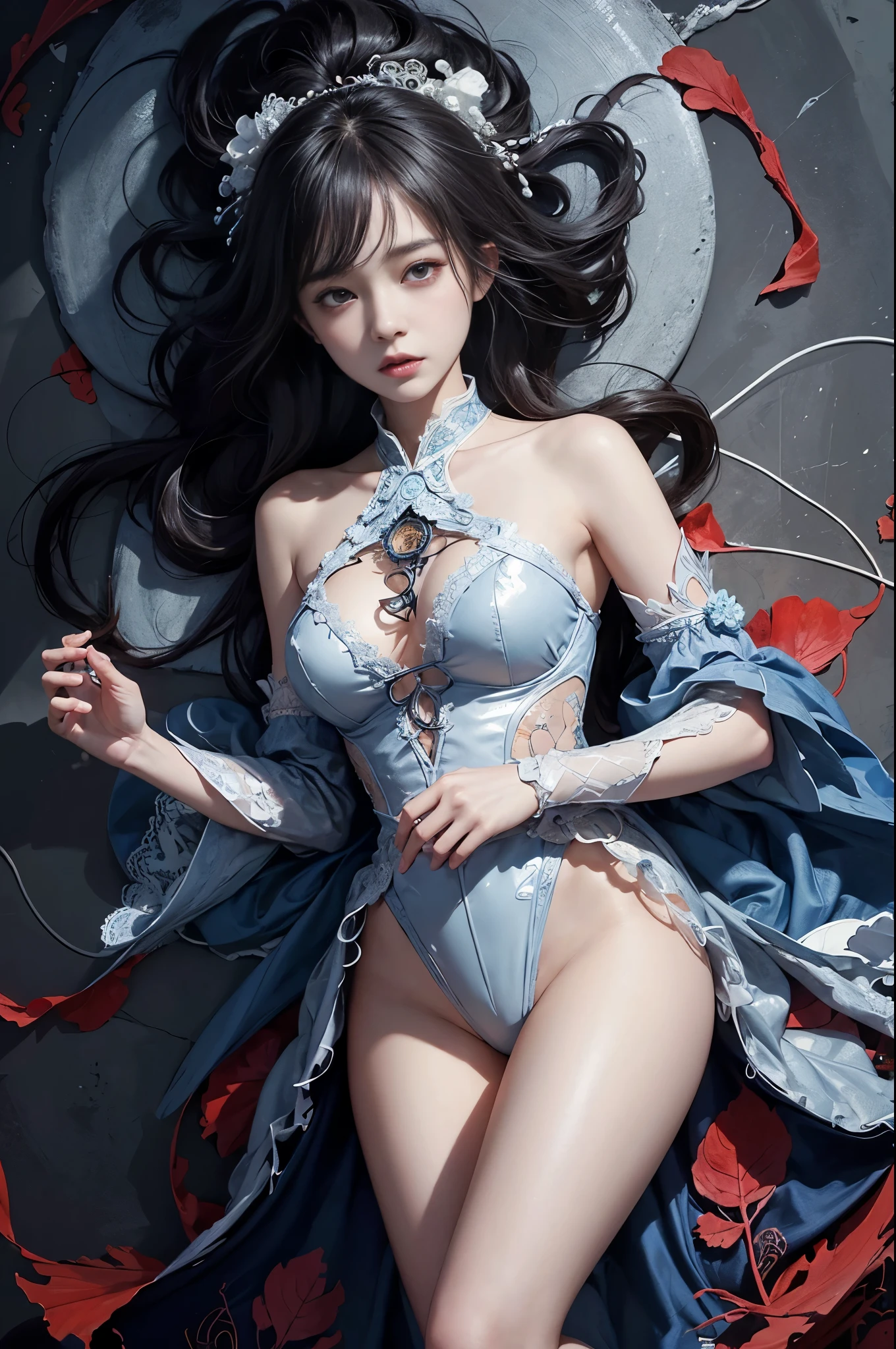official art, unity 8k wallpaper,Lace panties， ultra detailed, beautiful and aesthetic, masterpiece, best quality, (zentangle, mandala, tangle, entangle), (fractal art:1.3) , 1girl, extremely detailed, dynamic angle, cowboyshot, the most beautiful form of chaos, elegant, a brutalist designed, vivid colours, romanticism, by james jean, roby dwi antono, ross tran, francis bacon, michal mraz, adrian ghenie, petra cortright, gerhard richter, takato yamamoto, ashley wood, atmospheric, ecstasy of musical notes, streaming musical notes visible