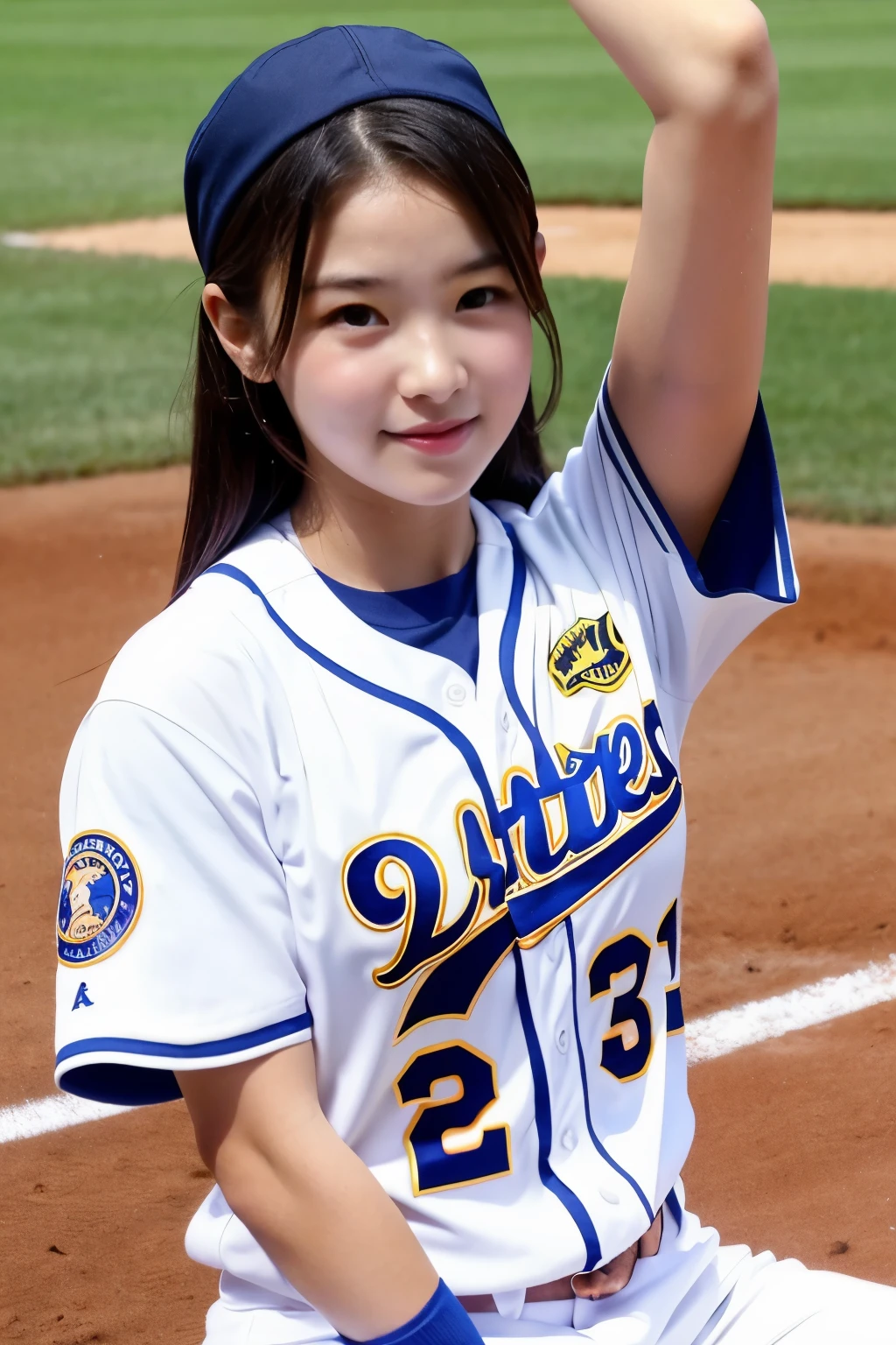 ((highest quality)), ((masterpiece)), (be familiar with), perfect face,,woman,baseball uniform,cute,beautiful,exotic

