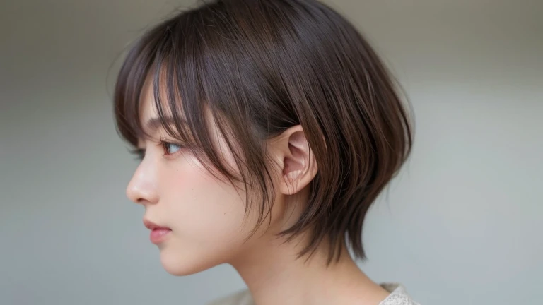 (short hair, profile:1.2),(wearing a blouse:1.2),1 girl,Japanese,21 years old,(small breasts:1.3),(highest quality,masterpiece:1.3,超A high resolution,),(Super detailed,caustics),(Photoreal:1.4,RAW shooting,)ultra-realistic capture,very detailed,High resolution 16K human skin close-up。 natural skin texture、,The pores are、、、、、、、Must be detailed enough to be easily identified。 Skin should look even-toned and healthy。 Use natural light and color, sad expression, look at the camera, perfect dynamic composition, outdoor
