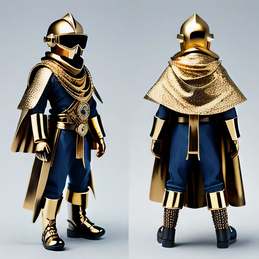 Brilliant Gold Diamond Maya Star((Rosewood))Copper weapons, Burlap Cloak Mummy Hood Platinum Silk Cyberpunk Light Crossbow Space Station 1:90 miniature models, illustration, Side view, (Side view), Wear gold-rimmed reflective sunglasses, Carrying future weapons, very happy, Side view, whole body, 3d, (Black and white checkered glasses) octane rendering, perfect appearance, Collagen protein(((denim)))