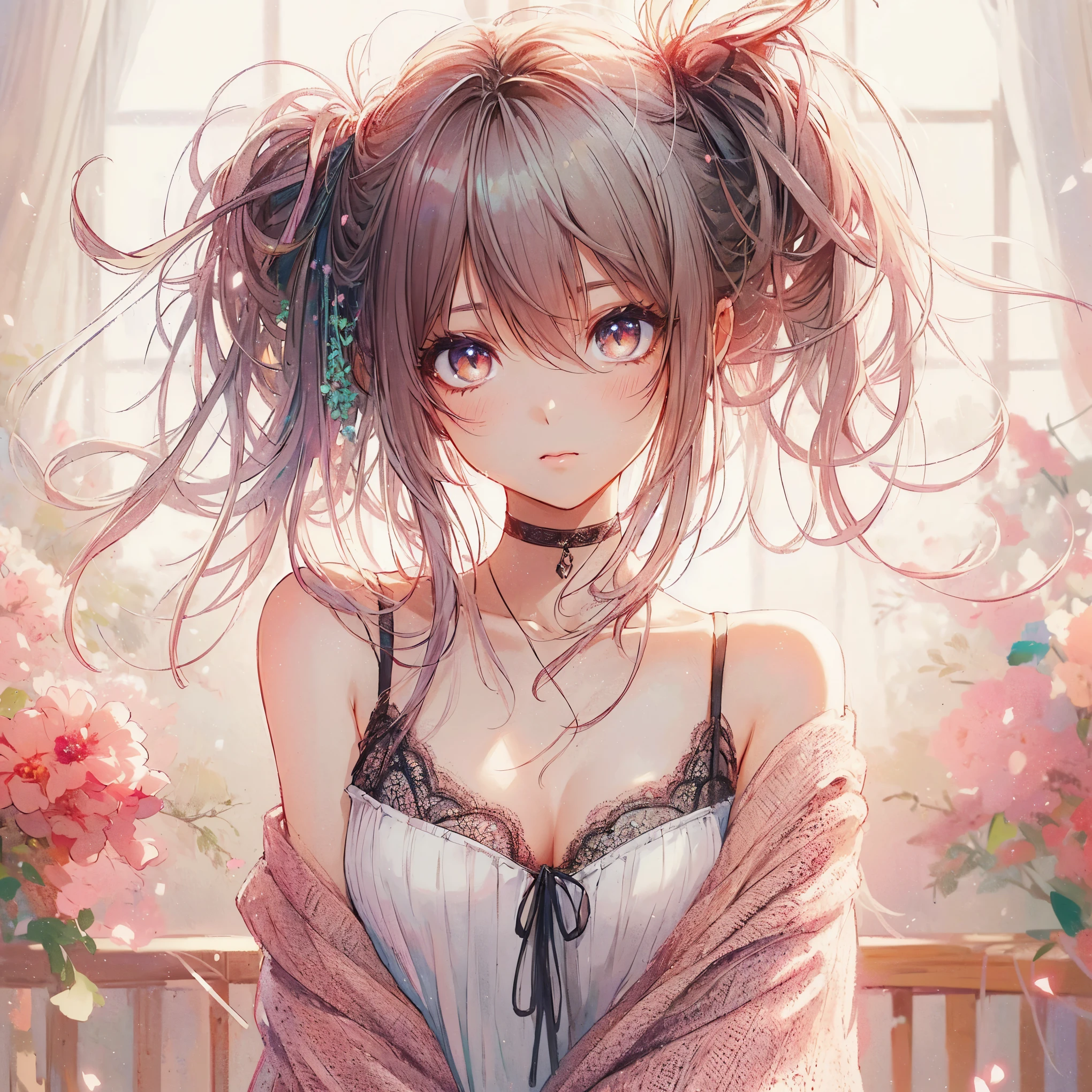 (best quality,4k,8k,highres,masterpiece:1.2),ultra-detailed,(realistic,photorealistic,photo-realistic:1.37),beautiful detailed eyes,beautiful detailed lips,A girl with beautiful eyes, An anime girl wearing a pretty dress, A cute anime wife in a lovely dress, trendy on Pixiv ArtStation, detailed digital anime art, Gwegs on pixiv artstation, a dress wearing , Gwegs' ArtStation pixiv, everyone, beautiful anime girl, cute anime girl, smooth anime CG art, anime style, vibrant colors, soft lighting, detailed drawn beautiful eyes, beautiful cleavage