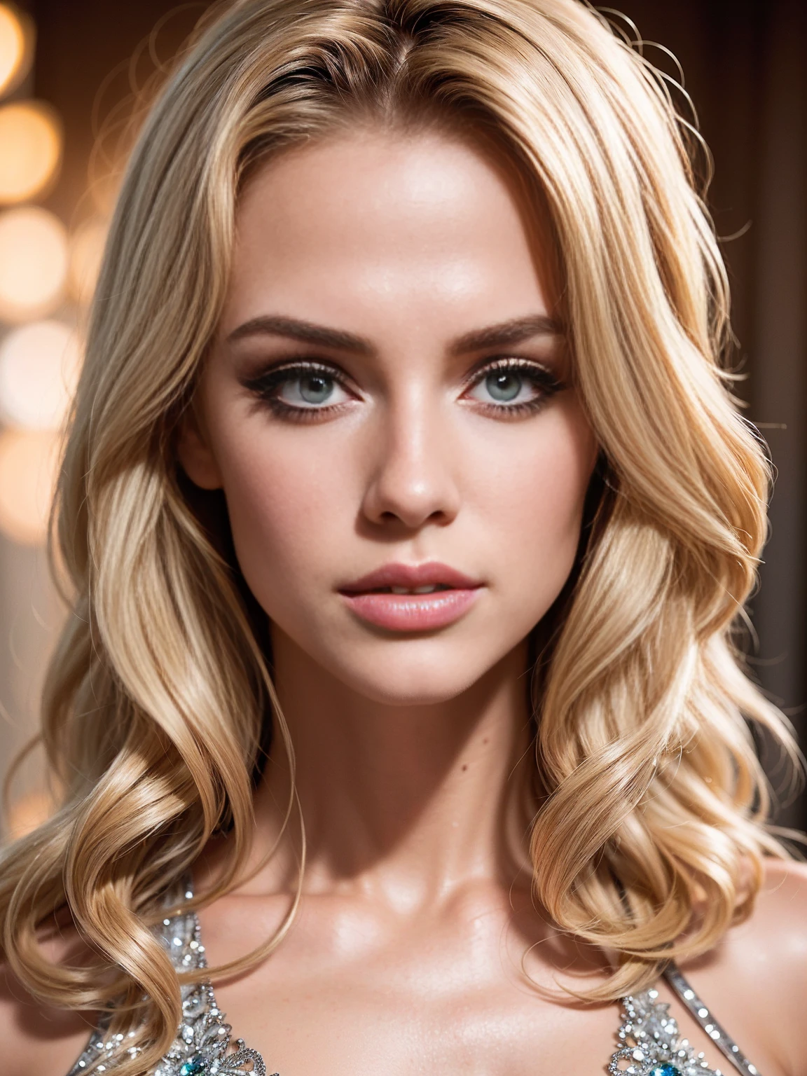 (high quality, ultra detailed, detailed), (HDR,UHD,studio lighting), (beautiful detailed eyes, beautiful detailed lips, long eyelashes), (beautiful face, professional), blonde hair, sexy pose, glamorous look, (fierce, confident, alluring) expression, perfect complexion, fit physique, stylish, men magazine model, (Full body shot, art photography), (vibrant colors, warm tones), (diffused light, backlighting)