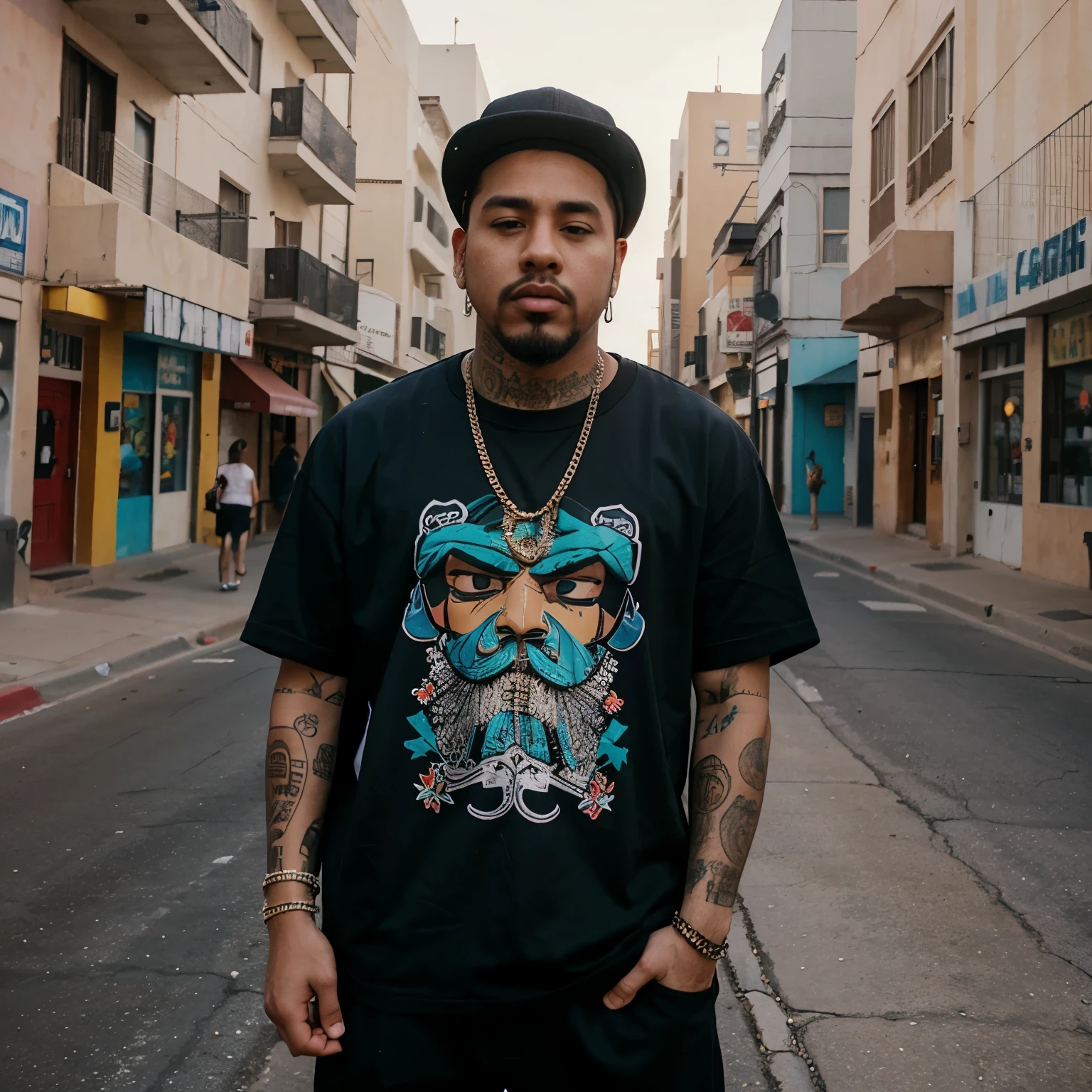 Rapper in El Paso dressed like a cholo animation 