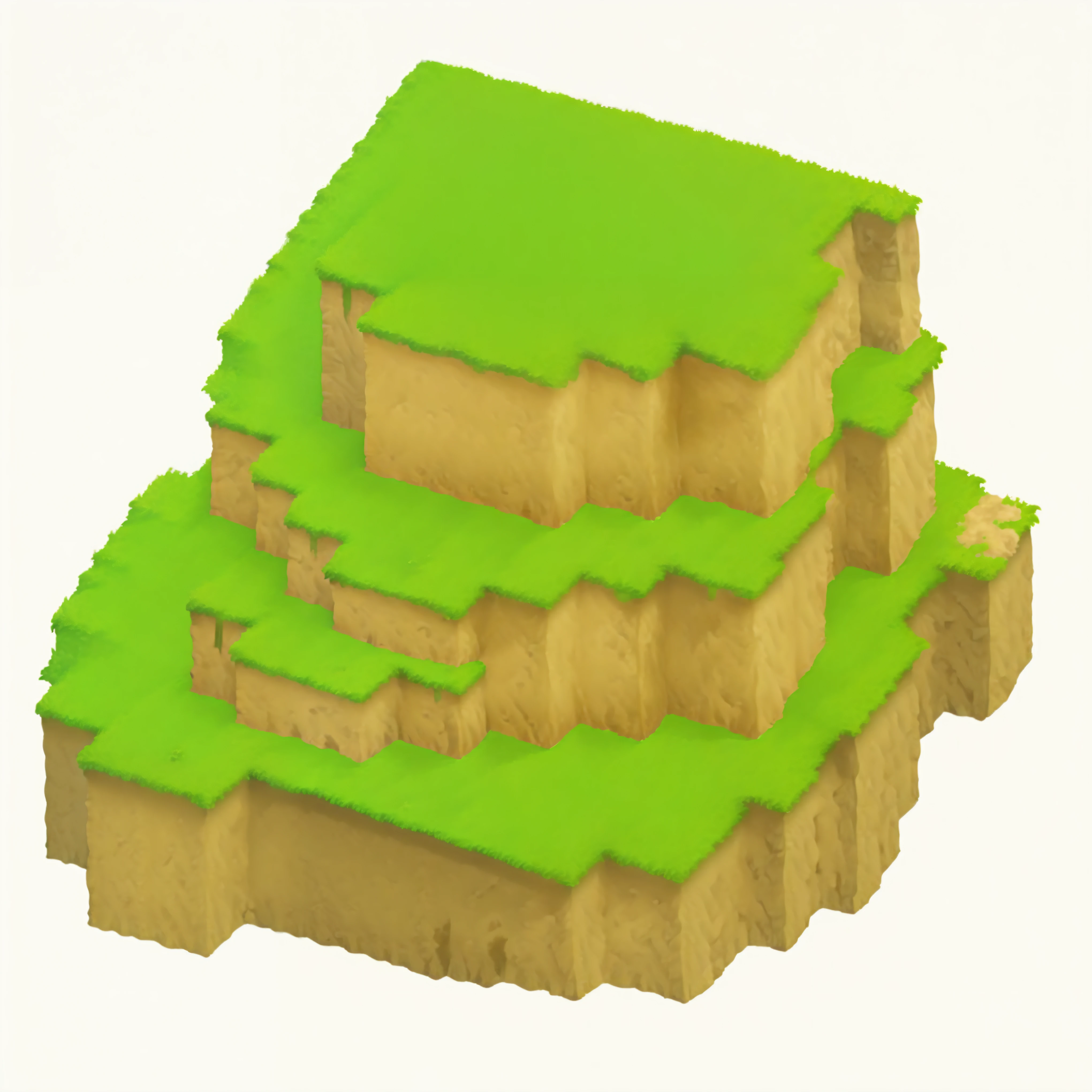 a close up of a green and brown block with a green top, voxel based world, isometric island in the sky, isometric voxel, isometric map, isometric voxel art, isometric view, isometric invironment, lots of building, isometric 8k, cliffside, 3d mario  castle aerial view, voxel，3d，Q version，fine details