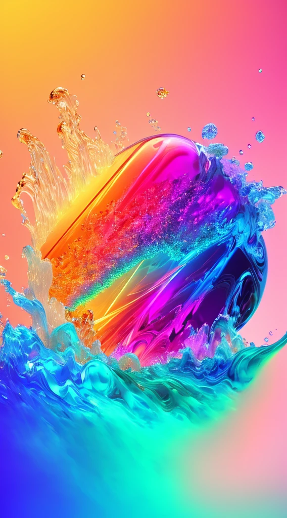 HD wallpapers:Simple,originality,fluids,Gradient,vaporwave,Laser colorful light waveetal refraction,Many fluids bubbles、Colorful Gradient geometric art and other elements,The collision of future elements and retro elements、recombination。Exaggerated artistic expression,concept art, Vaporwave Aesthetic/vaporwave aesthetics/vaporwave aesthetic