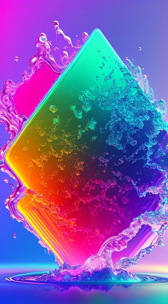 HD wallpapers:Simple,originality,fluids,Gradient,vaporwave,Laser colorful light waveetal refraction,Many fluids bubbles、Colorful Gradient geometric art and other elements,The collision of future elements and retro elements、recombination。Exaggerated artistic expression,concept art, Vaporwave Aesthetic/vaporwave aesthetics/vaporwave aesthetic