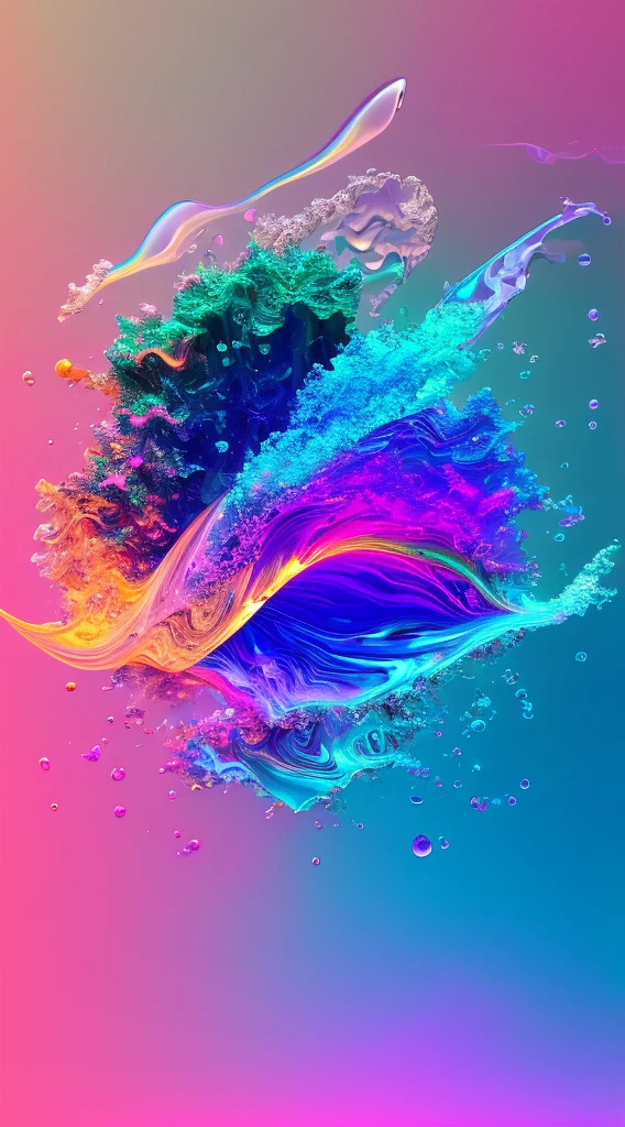 HD wallpapers:Simple,originality,fluids,Gradient,vaporwave,Laser colorful light waveetal refraction,Many fluids bubbles、Colorful Gradient geometric art and other elements,The collision of future elements and retro elements、recombination。Exaggerated artistic expression,concept art, Vaporwave Aesthetic/vaporwave aesthetics/vaporwave aesthetic
