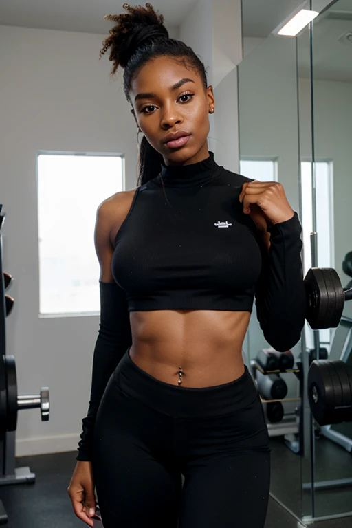 23-year-old black influencer passionate about fashion and fitness