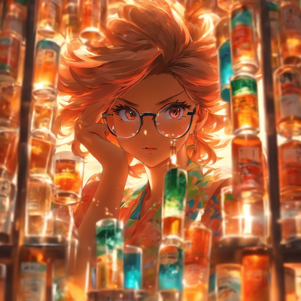 glasses　liquor　woman