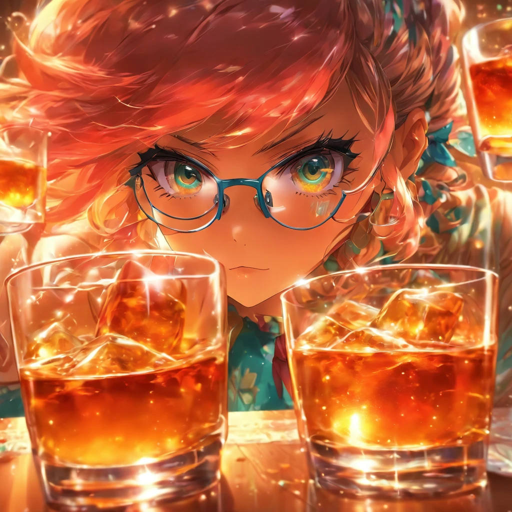 glasses liquor woman