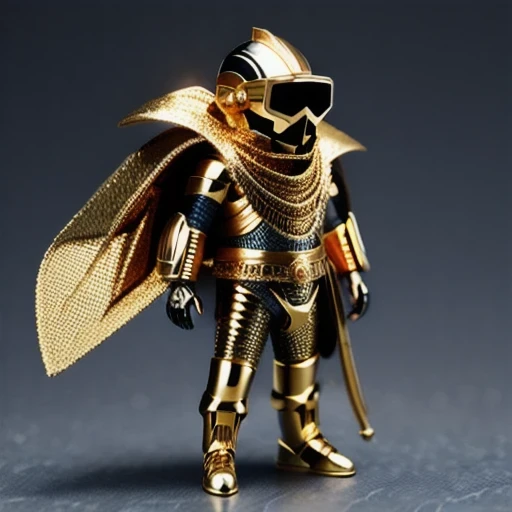 Brilliant Gold Diamond Maya Star((Rosewood))Copper weapons, Burlap Cloak Mummy Hood Platinum Silk Cyberpunk Light Crossbow Space Station 1:90 miniature models, illustration, Side view, (Side view), Wear gold-rimmed reflective sunglasses, Carrying future weapons, very happy, Side view, whole body, 3d, (Black and white checkered glasses) octane rendering, perfect appearance, Collagen protein(((denim)))