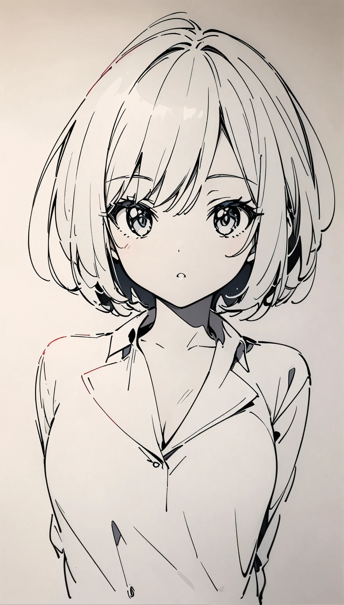 Monochrome Art, Line drawing of anime characters