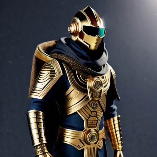 Brilliant Gold Diamond Maya Star((Rosewood))Copper weapons, Burlap Cloak Mummy Hood Platinum Silk Cyberpunk Light Crossbow Space Station 1:90 miniature models, illustration, Side view, (Side view), Wear gold-rimmed reflective sunglasses, Carrying future weapons, very happy, Side view, whole body, 3d, (Black and white checkered glasses) octane rendering, perfect appearance, Collagen protein(((denim)))