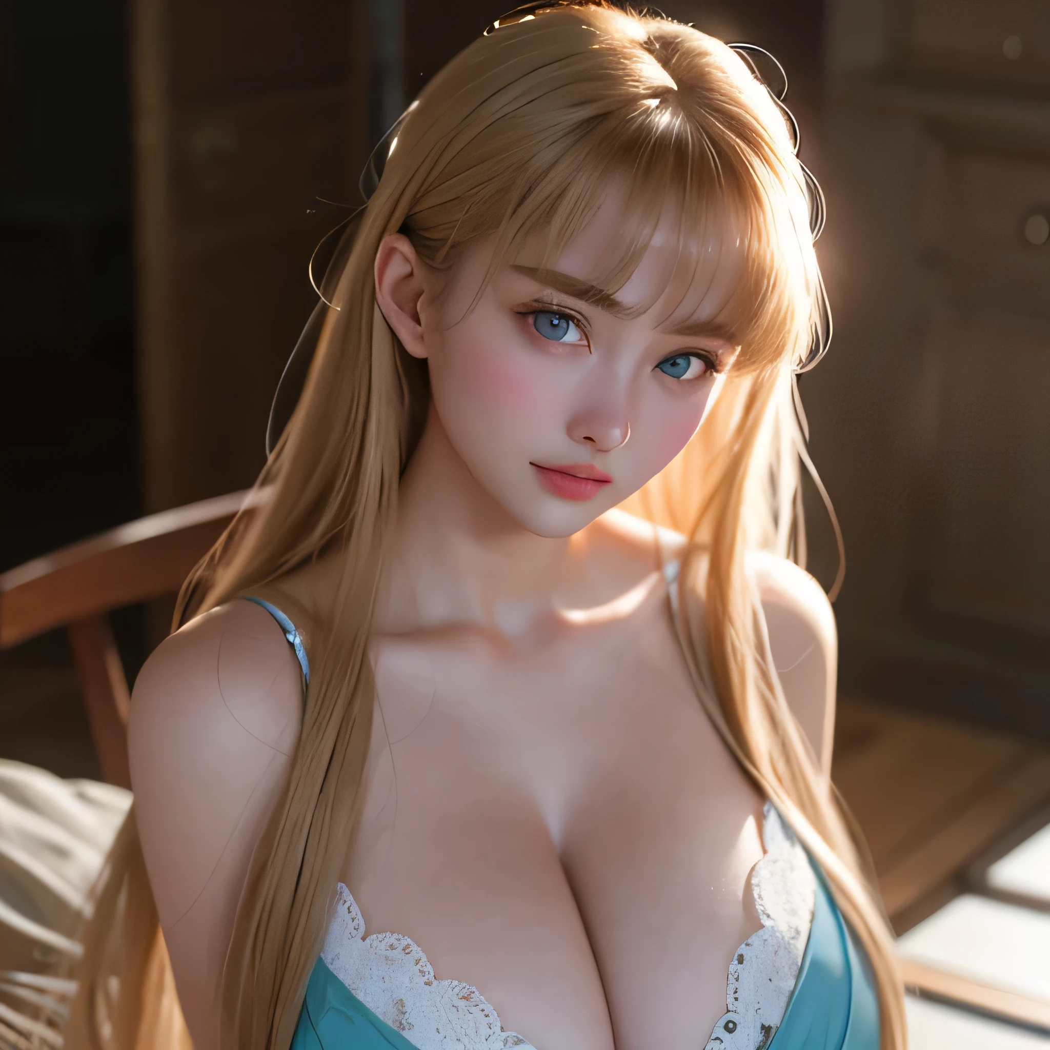 masterpiece, 最high quality, 超High resolution, (realistic:1.4), detailed beautiful face, fine clothes, amazing european women, wearing a tank top, So cute, close up portrait, Soft skin and perfect face、perfect face, gorgeous long ponytail brown hair, 8K resolution,Super realistic,Super detailed,high quality, (huge teardrop chest, huge cleavage:1.2), wide field of view、8K,最high quality, table top, Super detailed, 超A high resolution, realistic, Raw photo, absurd, absolute resolution, 1 girl, alone,young beautiful japanese woman, super cute face, luxurious appearance, big breasts , smile、 double eyelids in both eyes, natural makeup, long eyelashes, Shiny and smooth light brown long bob hair, asymmetrical bangs, shiny skin, center image, High resolution, high detail, detailed hairstyle, detailed face, great movie lighting, Super realistic, perfect limbs, perfect anatomy、very big o cup breasts、well-shaped chest 、silky shiny skin、sexy,very beautiful nice face、Cute gorgeous face、gorgeous blonde silky hair、pale blue eyes、Bangs swaying in front of the face、A beautiful and cute 19-year-old girl、big and full breasts、she spreads her legs wide and flaunts、very big breasts、Plump、super glamor、Are fat