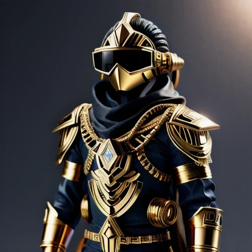 Brilliant Gold Diamond Maya Star((Rosewood))Copper weapons, Burlap Cloak Mummy Hood Platinum Silk Cyberpunk Light Crossbow Space Station 1:90 miniature models, illustration, Side view, (Side view), Wear gold-rimmed reflective sunglasses, Carrying future weapons, very happy, Side view, whole body, 3d, (Black and white checkered glasses) octane rendering, perfect appearance, Collagen protein(((denim)))dark style,Behind the black halo,Black aura,Black flame,Red sunglasses,combat status,Roar,direction,8K quality,Higher quality,Detailed details,masterpiece,masterpiece,