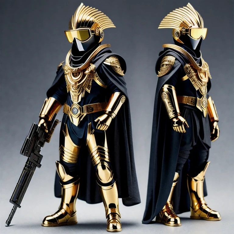 Brilliant Gold Diamond Maya Star((Rosewood))Copper weapons, Burlap Cloak Mummy Hood Platinum Silk Cyberpunk Light Crossbow Space Station 1:90 miniature models, illustration, Side view, (Side view), Wear gold-rimmed reflective sunglasses, Carrying future weapons, very happy, Side view, whole body, 3d, (Black and white checkered glasses) octane rendering, perfect appearance, Collagen protein(((denim)))dark style,Behind the black halo,Black aura,Black flame,Red sunglasses,combat status,Roar,direction,8K quality,Higher quality,Detailed details,masterpiece,masterpiece,