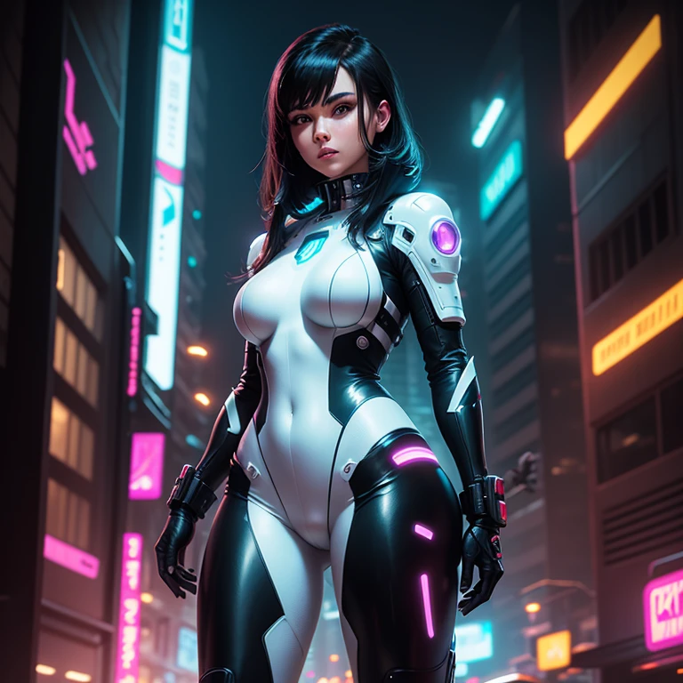 ((((topless, big breasts, NSFW, vagina, pussy)))), masterpiece, best quality, (extremely detailed CG unity 8k wallpaper, masterpiece, best quality, ultra-detailed, best shadow), (detailed background), (beautiful detailed face, beautiful detailed eyes), High contrast, (best illumination, an extremely delicate and beautiful), ((cinematic light)), colorful, hyper detail, dramatic light, intricate details, Motoko Kusanagi, standing, rooftop, Tokyo, buildings, neon lights, night, ((((white tight wetsuit)))), short hair, purple hair, red eyes, short hair, cleavage, large breasts, red lips, standing, rooftop, looking at viewer, cowboy shot, outdoors, night, city, cyberpunk, neon lights, 1girl, (masterpiece:1.3), high quality, highres, absurdres, solo, ((((white gloves)))), hologram, holograph, hologram, holograph