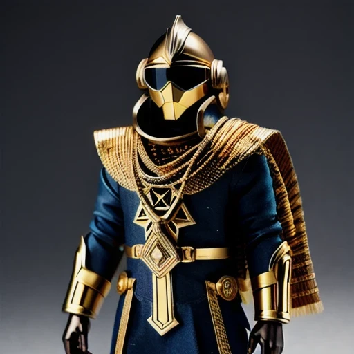 Brilliant Gold Diamond Maya Star（（Rosewood））Copper weapons, Burlap Cloak Mummy Hood Platinum Silk Cyberpunk Light Crossbow Space Station 1:90 miniature models, illustration, Side view, (Side view), Wear gold-rimmed reflective sunglasses, Carrying future weapons, very happy, Side view, whole body, 3d, (Black and white checkered glasses) octane rendering, perfect appearance, Collagen protein（（（denim）））