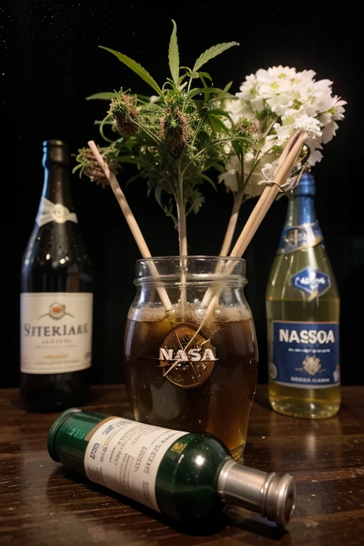 NASA logo weed and alcohol 