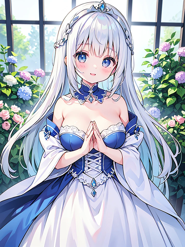 A goddess of love in her small garden, She is surrounded by beautiful flowers, Little angels and fairies accompany her. Su mirada revisa la dulzura, Se viste de forma luminosa y vaporosa. Su cuerpo es esbelto y espectacular. ((pechos grandes)) (cuerpo fitness)