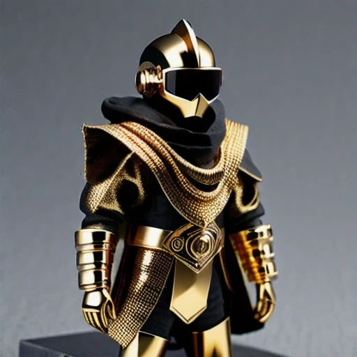 Brilliant Gold Diamond Maya Star（（Rosewood））Copper weapons, Burlap Cloak Mummy Hood Platinum Silk Cyberpunk Light Crossbow Space Station 1:90 miniature models, illustration, Side view, (Side view), Wear gold-rimmed reflective sunglasses, Carrying future weapons, very happy, Side view, whole body, 3d, (Black and white checkered glasses) octane rendering, perfect appearance, Collagen protein（（（Linen coarse cloth）））