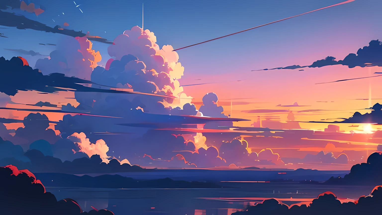 Anime background sky