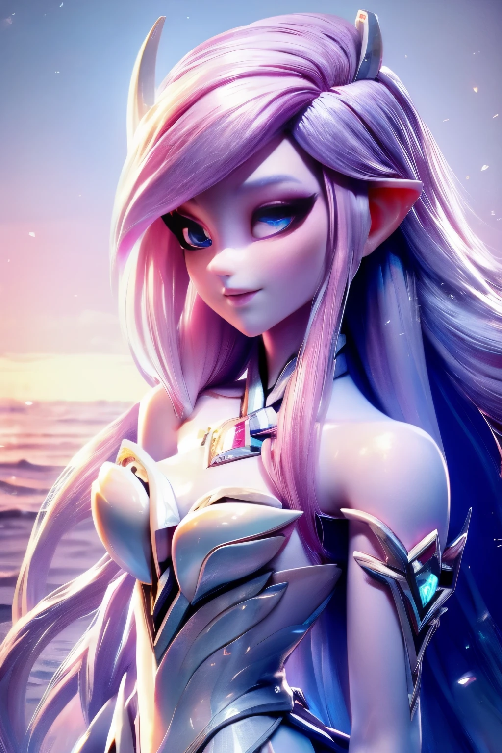 Elfgirl (rose quartz SU-Elsa frozen Disney Tinker waifu mezclando modelos .) (ultra FUSION of white and pink hair) Highly detailed CG unity 8k wallpaper, style shot, complex, high detail, dramatic, highest quality movie still image, very detailed, masterpiece, best quality, character design, Elsa, Elsa from Frozen,Fusion Pink Diamond (( Dark style)), realistic ultra-detailed rendering style, natural light, sharp character design, (hard focus, 8k), (((natural skin texture))), 8k textures, soft cinematic lighting, adobe lightroom, dark room, hdr, Sophisticated, Elegant, Rich Detail, Sharp Focuilm Look) )), Soothing Tones, Detail Frenzy, Intricate Detail, Super Detail, Low Contrast, Soft Film Lighting, Dull Colors, Exposure Blending, HDR, Fade, 35mm, f/1.4, ISO64, f16, 25 sec.