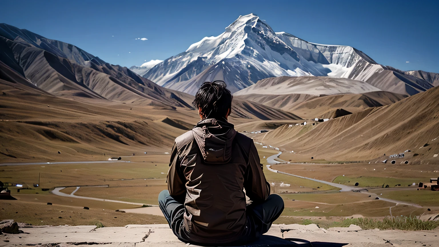 ultra realistic meditation in tibet