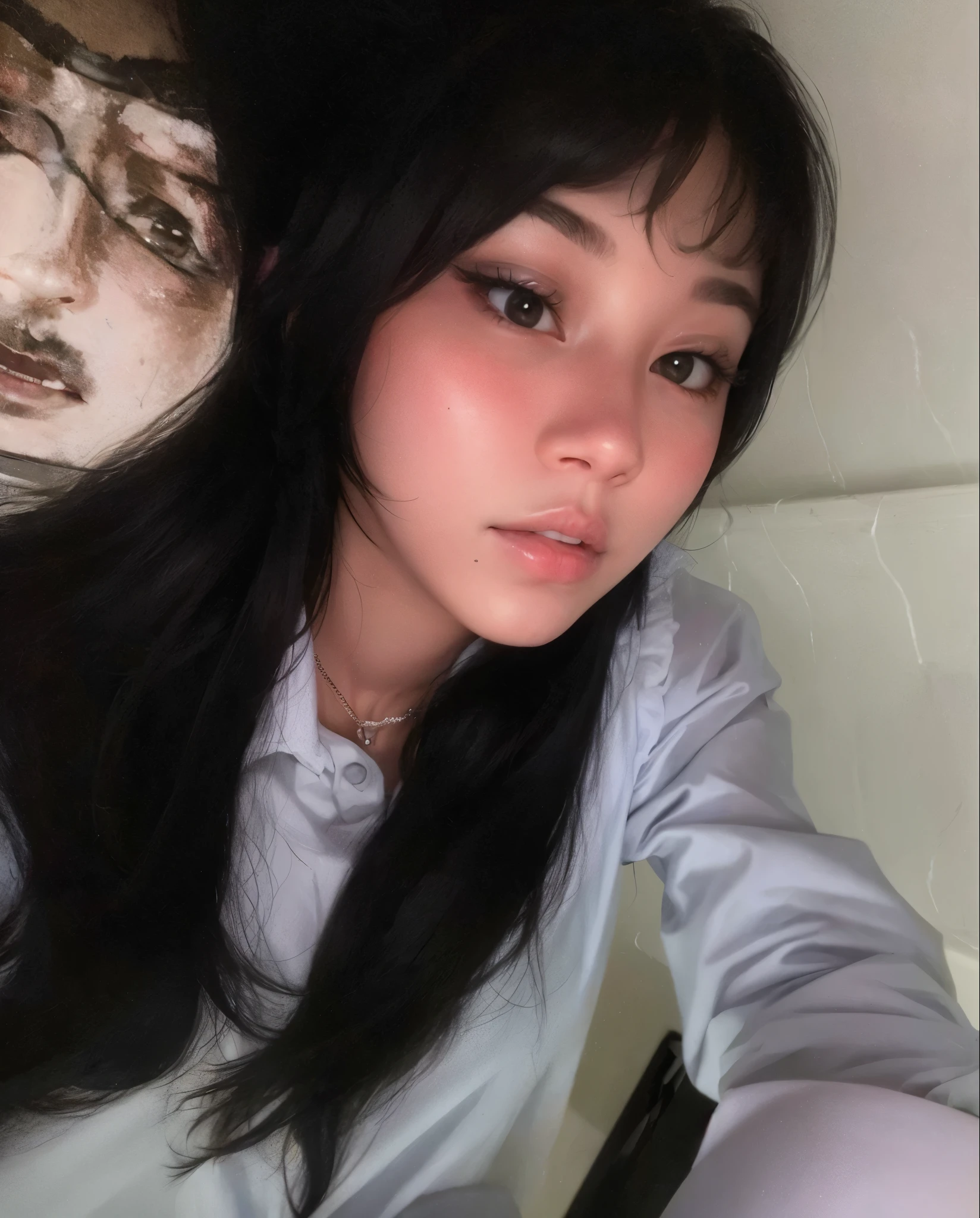 Sharp black hair in the nose