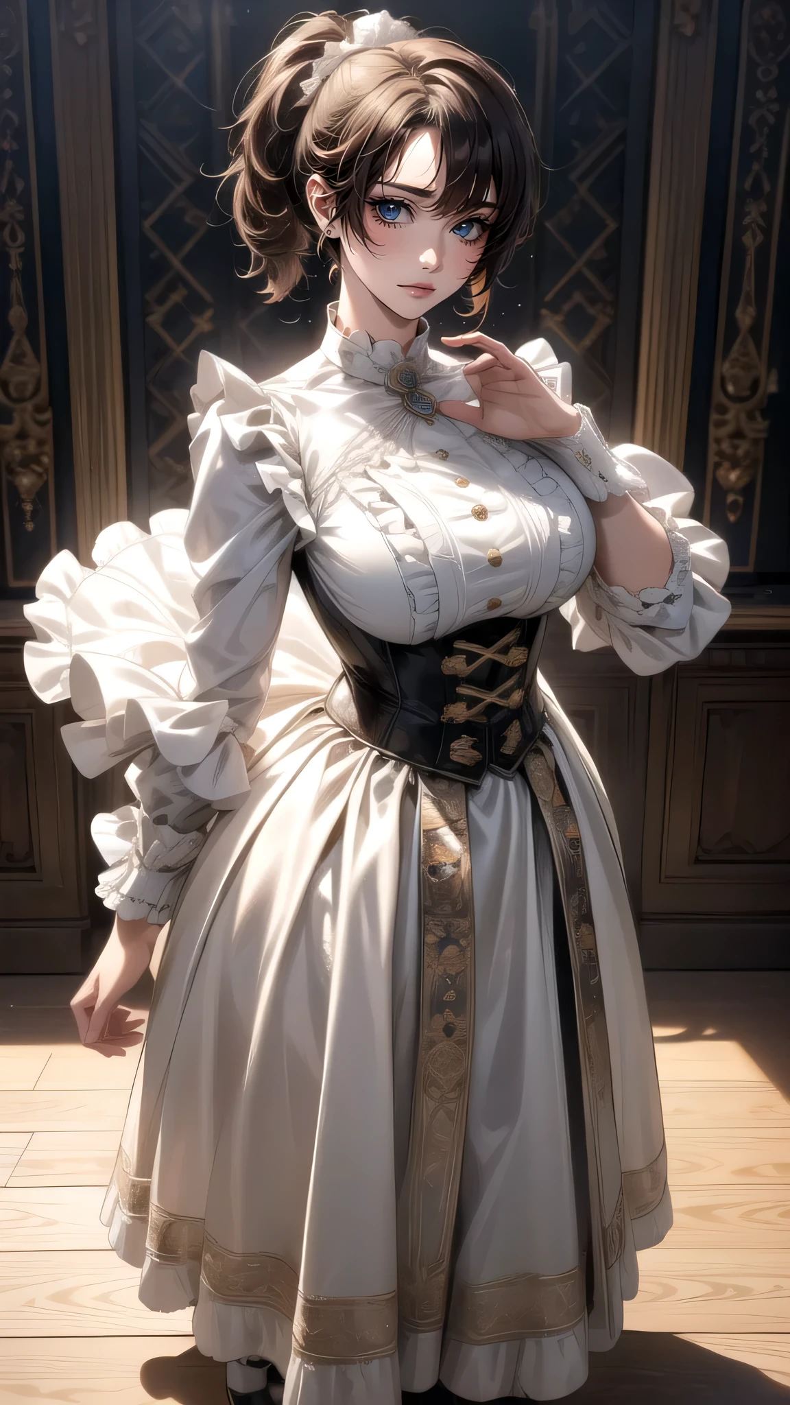 full body,(random pose:1.2),(random hairstyle),(large breasts),(Highest image quality, (8K), Ultra-realistic, Best Quality, High quality, High Definition, high quality texture, high detailing, Beautiful detailed, fine detailed, extremely details CG, Detailed texture, realistic representation of face, masterpiece, presence)