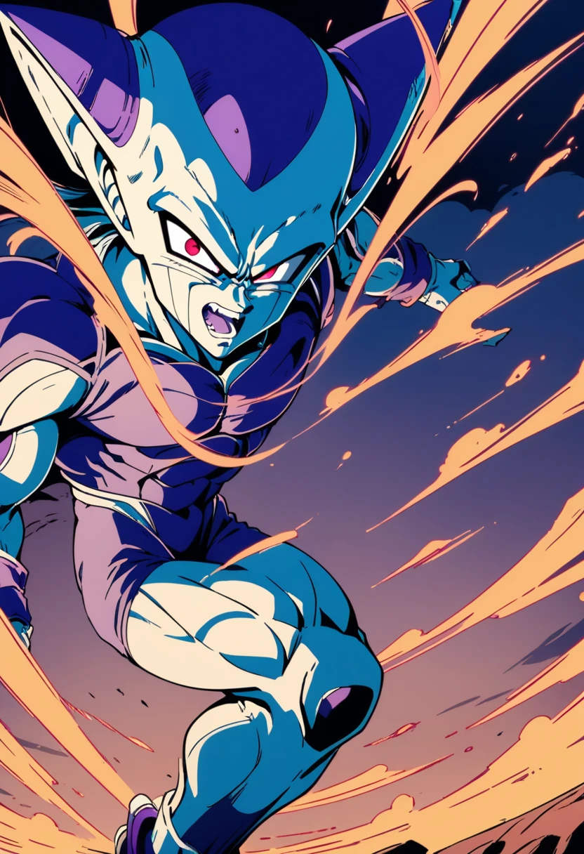 1boy, Frieza, Dragon Ball Z, A ruthless and sadistic galactic overlord with immense power, who serves as the primary antagonist and becomes one of Goku's greatest adversaries, (masterpiece), (best quality), (ultra-detailed), very aesthetic, illustration, disheveled hair, perfect composition, moist skin, intricate details, anime artwork, anime style, key visual, vibrant, studio anime, highly detailed, Anime line art, lineart, line art, flat colors, flat color