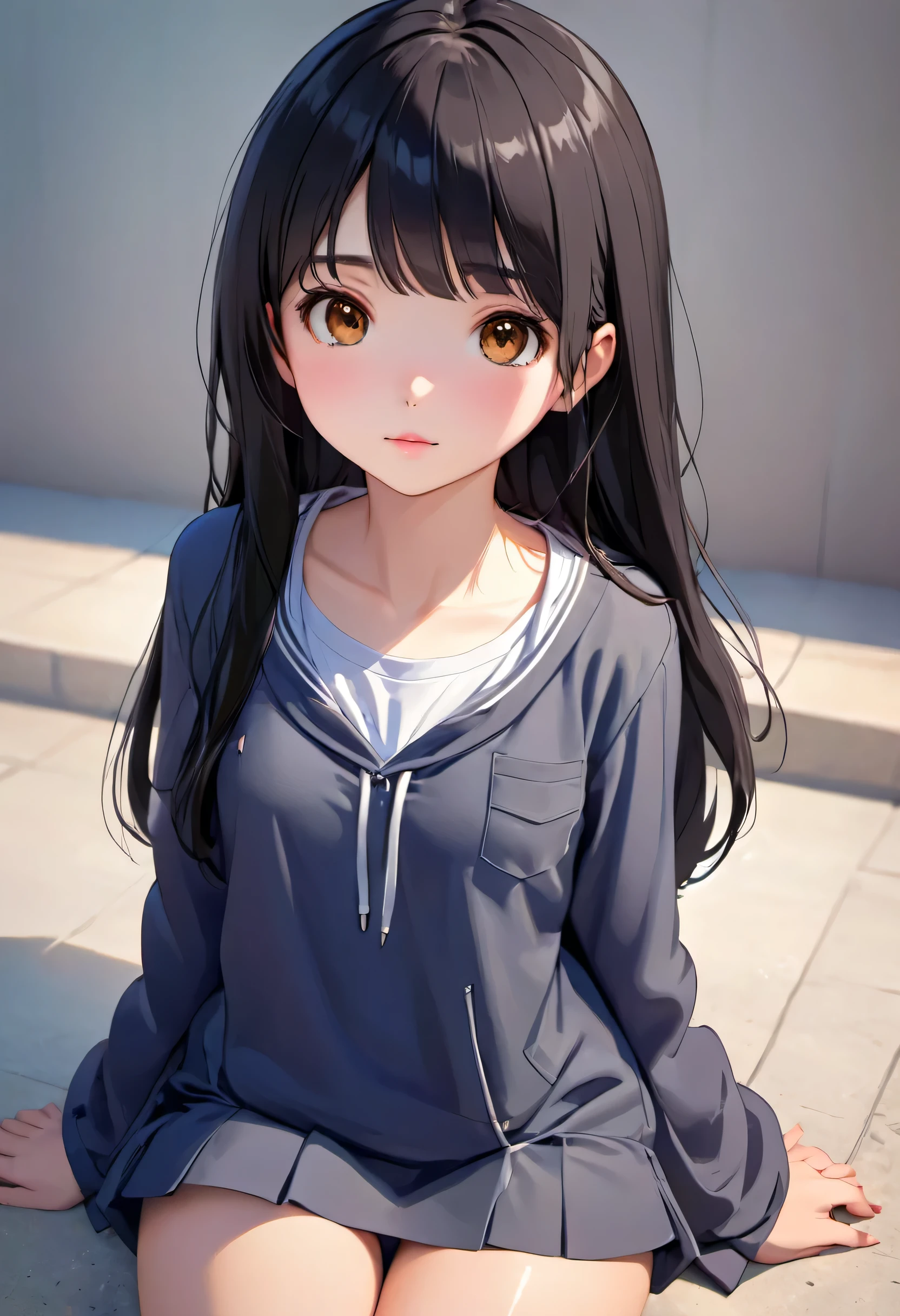 cute teenage girl, Height: approx. 160cm, brown eyes, bright and cute colored clothes, long straight black hair, masterpiece, 最high quality, 超high quality, high quality, High resolution, ultla High resolution, disorganized, 4k, 8K, 16k, very detailed, Complex, great shading, high contrast, realistic, photo realistic, RAW photo, photo shoot, super detailed illustrations, shortening, perfect anatomy, correct anatomy, perfect proportions, perfect face, perfect hands, perfect legs, perfect fingers