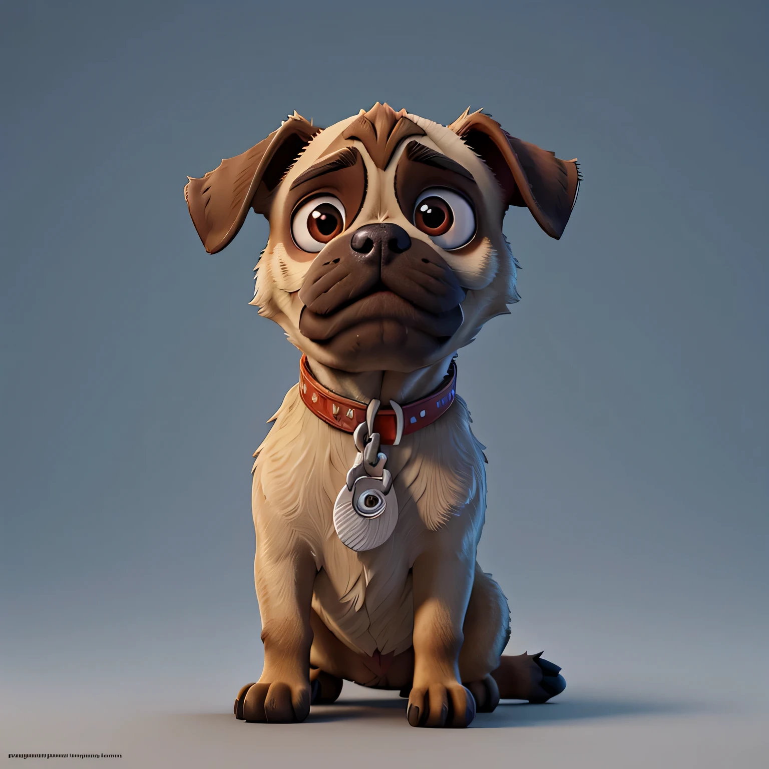 Pug! , puppy , cartoon artwork by greg rutkowski , detailed , sharp , masterpiece , very detailed , zbrush , concept art , ringflash , ambient lighting , octane render , 8 k1