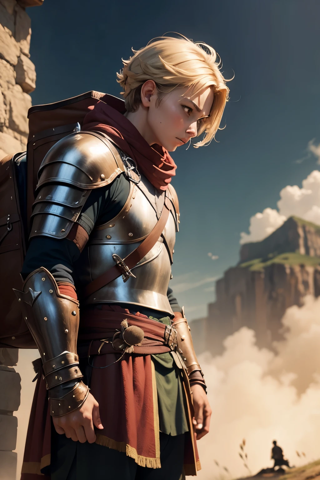 A brave warrior about to embark on an adventure