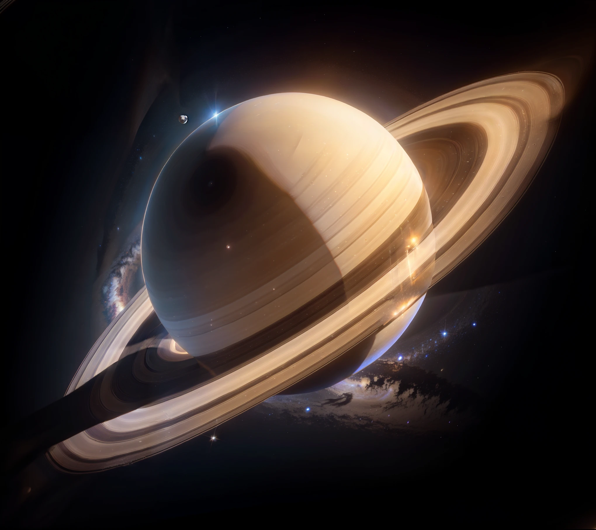 saturn high resolution highly detailed, com aneis de saturno bem definidos
