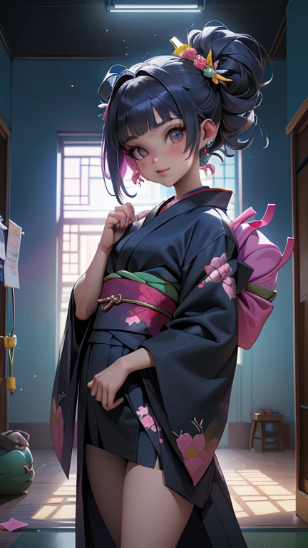 (A melhor qualidade,A high resolution,Ultra - detalhado,real),Ariana Grande con kimono ,adolescente,pelo negro,delgado,estatura muito baixa,membros muito finos,bunda muito pequena,,(calcinha estampada infantil),(Change of clothes),sorriso,divertido, wide angle, cores brilhantes,aquarela,Buceta molhada precisa e detalhada、(fundo beco paredes grandes pedras noite:1.4) ,( ciberpunk 2.1), (dedos detalhados :1.4), (kawaii kimono locker room :1.4)