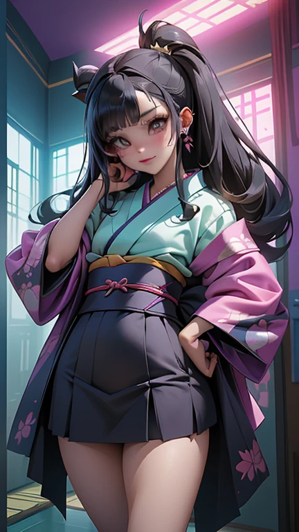 (A melhor qualidade,A high resolution,Ultra - detalhado,real),Ariana Grande con kimono ,adolescente,pelo negro,delgado,estatura muito baixa,membros muito finos,bunda muito pequena,,(calcinha estampada infantil),(Change of clothes),sorriso,divertido, wide angle, cores brilhantes,aquarela,Buceta molhada precisa e detalhada、(fundo beco paredes grandes pedras noite:1.4) ,( ciberpunk 2.1), (dedos detalhados :1.4), (kawaii kimono locker room :1.4)